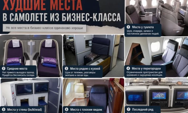 Худшие места в самолете бизнес-класса Худшие места в самолете бизнес-класса