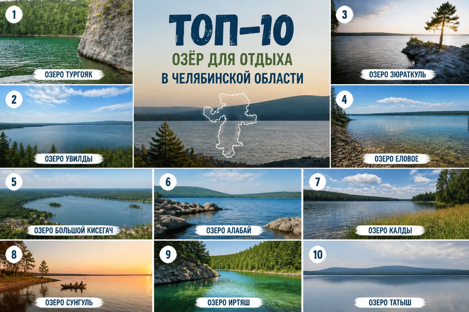 Уральская Швейцария: Топ-10 озёр для отдыха в Челябинской области Уральская Швейцария: Топ-10 озёр для отдыха в Челябинской области