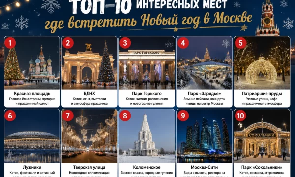Топ-10 интересных мест где встретить Новый год в Москве Топ-10 интересных мест где встретить Новый год в Москве