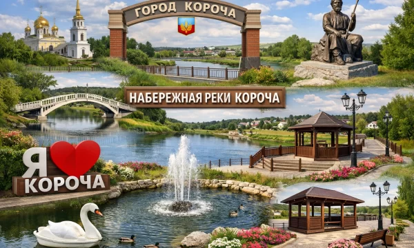 Набережная реки Короча в городе Короча Набережная реки Короча в городе Короча